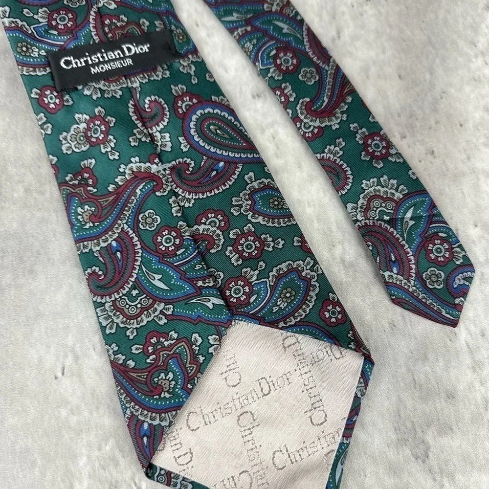 Christian Dior Paisley Print Tie
